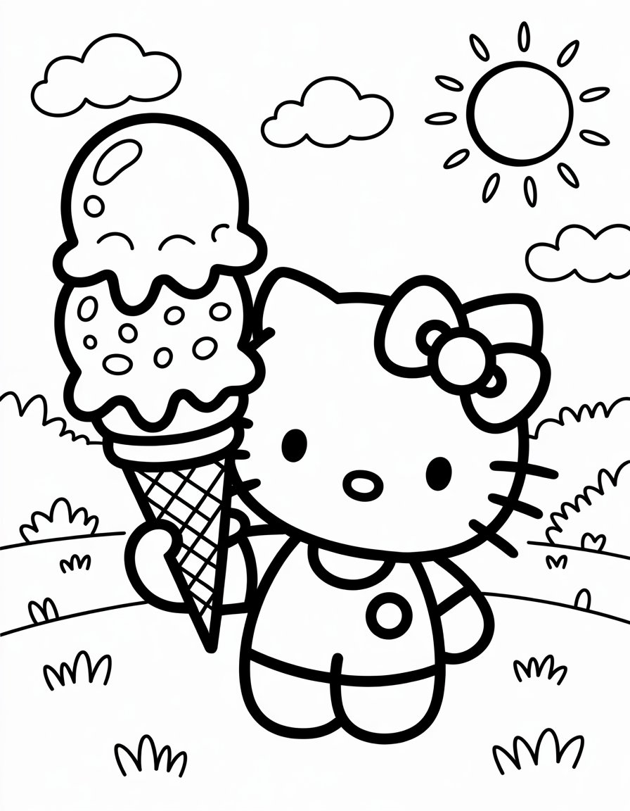 Ice Cream Hello Kitty